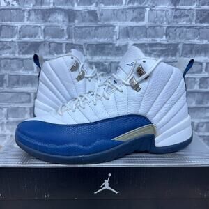 Nike Air Jordan 12 Retro 2004 French Blue White Leather 136001-141 Mens Size 8